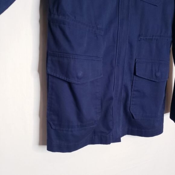 Gap Navy Blue Convertible Sleeve Cotton Utility Field Jacket Women's Size Small - Picture 4 of 13
